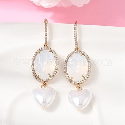 Brass Micro Pave Cubic Zirconia Dangle Earrings&nbsp;EJEW-G471-10G