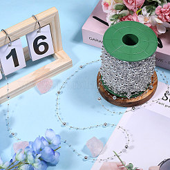 Plastic Imitation Pearl Beaded Chains&nbsp;KY-WH0051-25C
