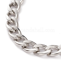 Tarnish Resistant Men's 304 Stainless Steel Cuban Chains Bracelets and Necklaces Jewelry Sets&nbsp;SJEW-JS01158