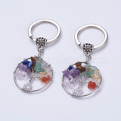 Natural/Synthetic Mixed Stone Keychain&nbsp;KEYC-E023-03J