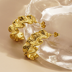 Stainless Steel C-Shaped Stud Earrings&nbsp;JN8832-1