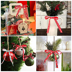 6Rolls 6 Styles Christmas Polyester Printed Ribbon&nbsp;OCOR-TA0003-43