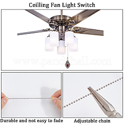 10Pcs 5 Styles Alloy Charms Ceiling Fan Pull Chain Extenders&nbsp;PALLOY-CP00007