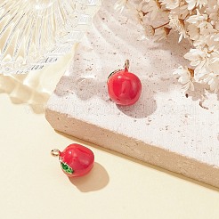 2pcs Brass Enamel Charms&nbsp;KK-YW0001-90