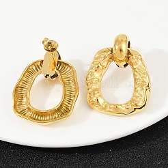 304 Stainless Steel Nuggets Dangle Stud Earrings&nbsp;EJEW-K268-27G