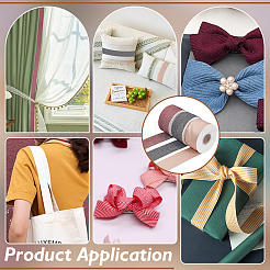 3 Rolls 3 Colors Polycotton Herringbone Ribbon&nbsp;OCOR-BC0007-81