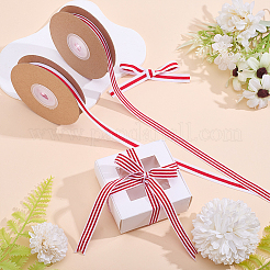 2 Rolls 2 Styles Polyester Striped Ribbon&nbsp;OCOR-ME0001-98