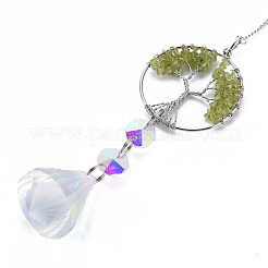 Natural Olive Quartz Big Pendants&nbsp;G-N333-009A