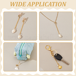 6Pcs 3 Styles Natural Pearl & Shell and Alloy Bikini Pendant Decoration&nbsp;HJEW-GA00063