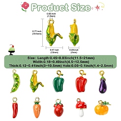 20Pcs 10 Styles Alloy Enamel Pendants&nbsp;ENAM-CJ0007-20
