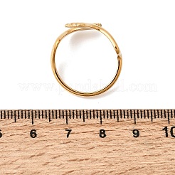 304 Stainless Steel Cuff Open Rings for Women&nbsp;RJEW-L342-01G