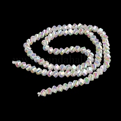 Electroplate Glass Beads Strands&nbsp;GLAA-Q105-04P