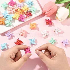30Pcs UV Plating Opaque Acrylic Beads&nbsp;OACR-YW0004-16