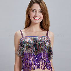 Polyester Tinsel Tassel Trimming&nbsp;OCOR-WH0070-24