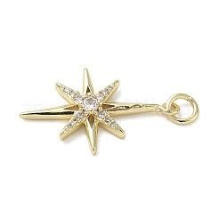 Brass Micro Pave Cubic Zirconia Pendants&nbsp;KK-L248-07G-03