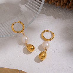 Teardrop 304 Stainless Steel Hoop Earrings&nbsp;YQ2416