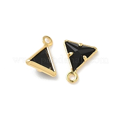 Brass Glass Charms&nbsp;KK-Z136-30G-03