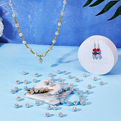 100Pcs Polymer Clay Rhinestone Round Beads&nbsp;RB-SZ0001-04