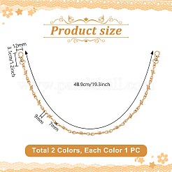 2Pcs 2 Colors Alloy Trouser Chain&nbsp;HJEW-PH02273