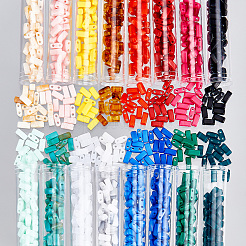 672~800pcs 16 Colors Opaque Acrylic Slide Charms&nbsp;OACR-NB0001-48