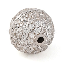 925 Sterling Silver Micro Pave Clear Cubic Zirconia Screw Clasps&nbsp;STER-U005-04P