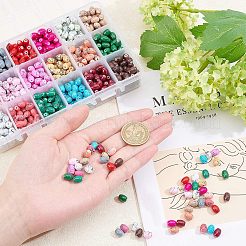 DIY Baking Paint Drawbench Glass Beads Stretch Bracelet Making Kits&nbsp;DIY-FH0001-031