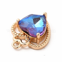 Brass with K9 Glass Charms&nbsp;KK-B071-21G