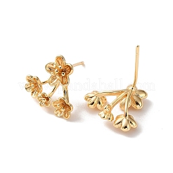 Brass Stud Earring Findings&nbsp;KK-Z164-04G-01