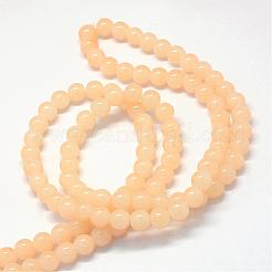 Baking Paint Imitation Jade Glass Round Bead Strands&nbsp;DGLA-Q021-10mm-42