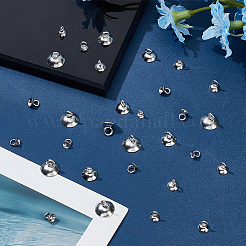 30Pcs 5 Styles 201 Stainless Steel Bead Cap Pendant Bails&nbsp;STAS-LP0001-24