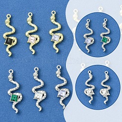12Pcs 2 Colors Rack Plating Alloy Rhinestone Pendants&nbsp;FIND-FS0003-70