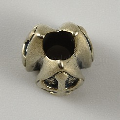 Brass European Beads&nbsp;KK-WH0079-228AS