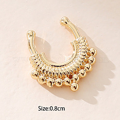Brass Round Beaded Circular/Horseshoe Barbell Nose Rings&nbsp;FS-WGEE181-01