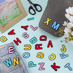 26Pcs Letter A~Z Polyester Cloth Patches&nbsp;PATC-WH20006-010