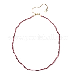 2.5MM Faceted Round Natural Tourmaline & Fluorite & Garnet & Obsidian & Lapis Lazuli Beaded Lariat Necklaces&nbsp;NJEW-JN05874