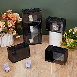 Rectangle Acrylic Minifigures Display Case&nbsp;ODIS-WH0025-223B
