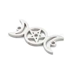 Tarnish Resistant 304 Stainless Steel Hollow Connector Charms&nbsp;STAS-P332-01P