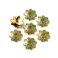 Multi-Petal Alloy Enamel Bead Caps&nbsp;ENAM-WH0063-03A