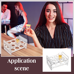 Acrylic Holders for 6 Round Shot Glasses&nbsp;AJEW-WH0473-04