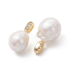 Natural Baroque Keshi Pearl Pendants&nbsp;PALLOY-JF05458