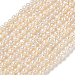 Natural Cultured Freshwater Pearl Beads Strands&nbsp;PA-CBAC463-34