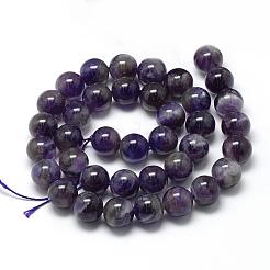 Natural Amethyst Beads Strands&nbsp;G-R446-6mm-20