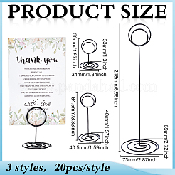 60Pcs 3 Styles Steel Memo Holders&nbsp;AJEW-WA0001-42EB