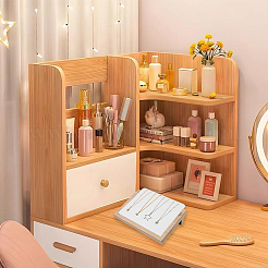 Wooden Slant Back Necklace Organizer Jewelry Display Stands&nbsp;AJEW-WH20033-046A