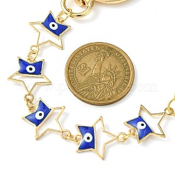 Alloy Evil Eye Enamel Link Bag Extender Chains&nbsp;AJEW-BA00132-04