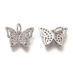 Brass Micro Pave Clear Cubic Zirconia Charms&nbsp;LS-ZIRC-B002-47P