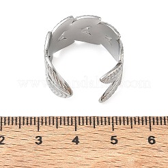 Leaf 304 Stainless Steel Finger Rings Components&nbsp;SA-CBA45D5-15P