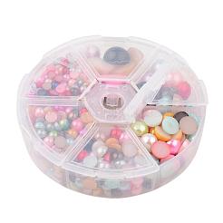 1Box ABS Plastic Imitation Pearl Dome Cabochons&nbsp;SACR-JP0001-M
