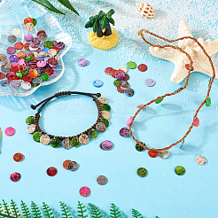 160Pcs 8 Colors Natural Akoya Shell Charms&nbsp;BSHE-TA0001-02