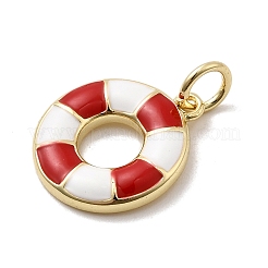 Brass Enamel Pendants&nbsp;KK-P338-23G-01